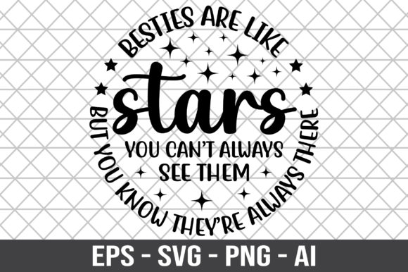 Besties Are Like Stars Graphics for Crafts