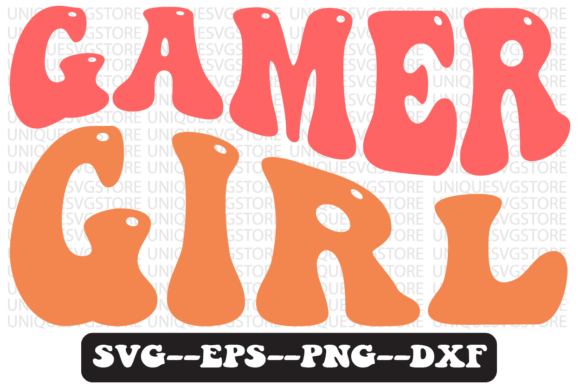 Gamer Girl Quote Retro SVG Design