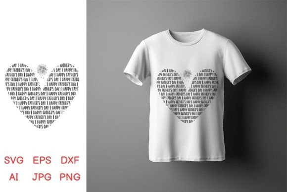 Happy Father’s Day, Heart, Repeating Graphics for Crafts