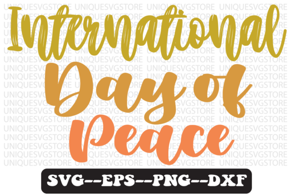 International Day of Peace SVG Graphics for Crafts