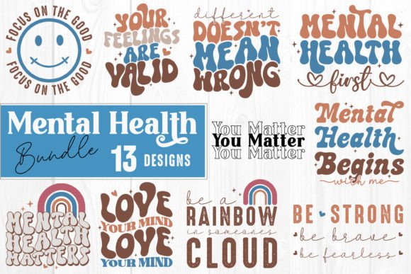 Mental Health Graphics for Crafts & Content
