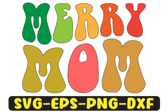 Merry Mom PNG Sublimation Design: Graphics for Crafts